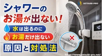 シャワーのお湯が出ない原因を確認する様子
