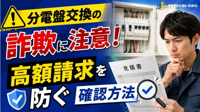 分電盤交換の詐欺や高額請求を防ぐために見積書を確認する様子
