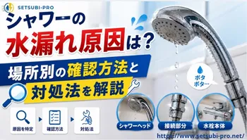 シャワーから水が漏れている浴室の様子