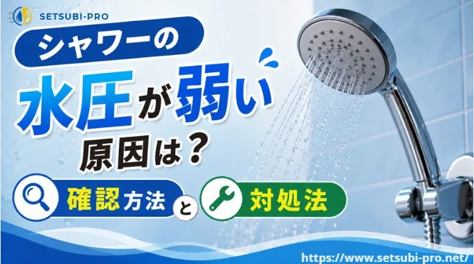 シャワーの水圧が弱いときの確認方法