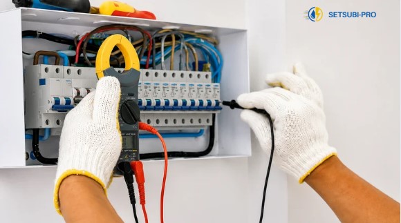 分電盤を点検する様子