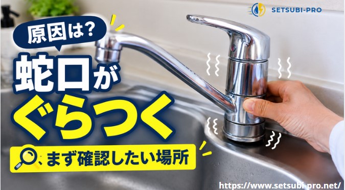 キッチンの蛇口が根元からぐらついている状態