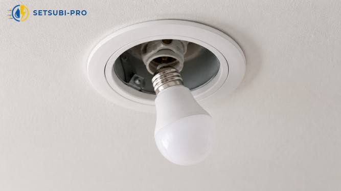 LED電球の口金がゆるんでいる状態