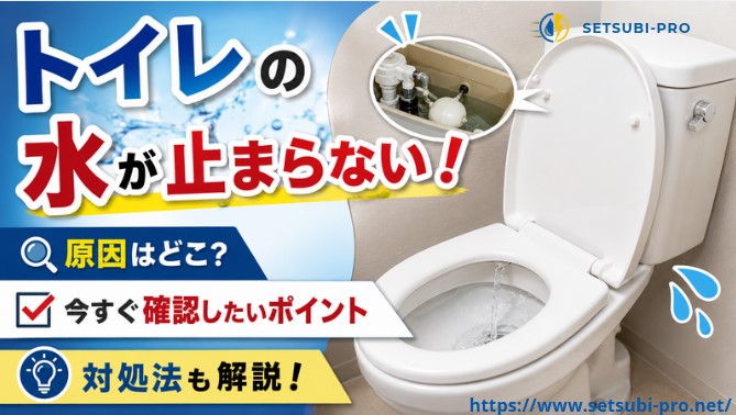トイレの水が止まらない状態