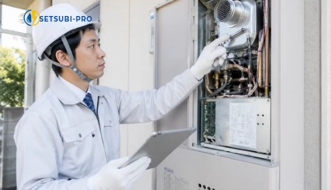 給湯器を点検する専門業者