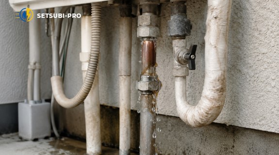 給湯器の配管水漏れ